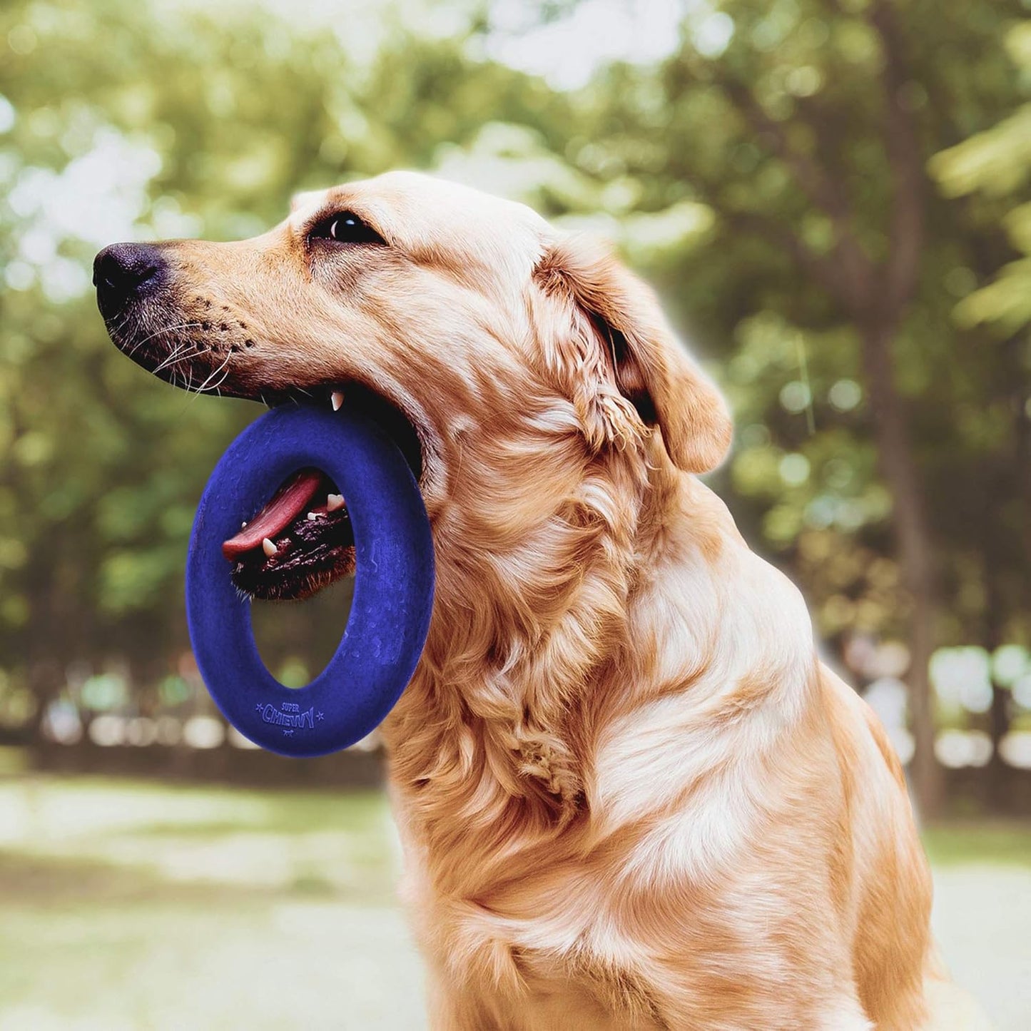 Superchewy Tough Dog Ring Toy | Lifetime Replacement | Strong Natural Rubber | Chew Toys for Aggressive Chewers | Durable Tug Play | Strong Dog Ring Toy | Large Breed Tested