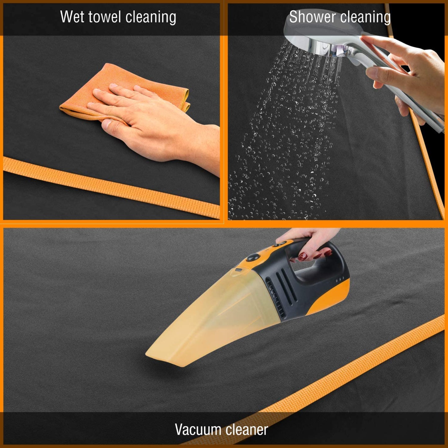 Dog Car Seat Cover Car Seat Protector- Dog Seat Cover for Back Seat of Suvs, Trucks, Cars - Waterproof & Convertible Hammock for Car Backseat - Travel Accessories -Orange, XL