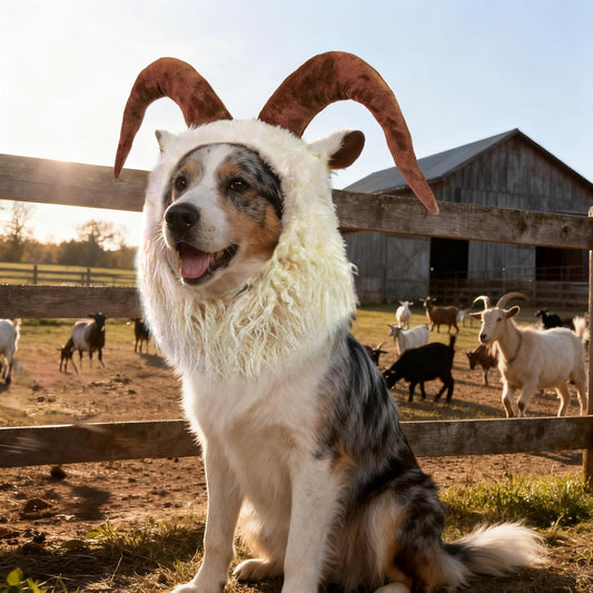 Funny Pet Reindeer Moose Costumes for Dog, Cute Furry Pet Wig for Halloween Christmas, Pet Clothing Accessories