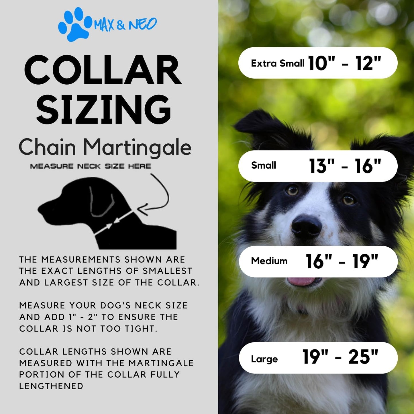 Stainless Steel Chain Martingale Collar - We Donate a Collar to a Dog Rescue for Every Collar Sold (Small, Orange)