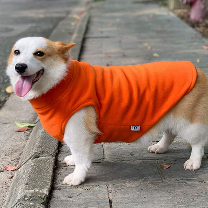 Dog Winter Vest Warm Breathable Dog Polar Fleece Vest Jacket, Lightweight Winter Coat with Leash Neck Hole for Small Medium Large Dogs Orange M