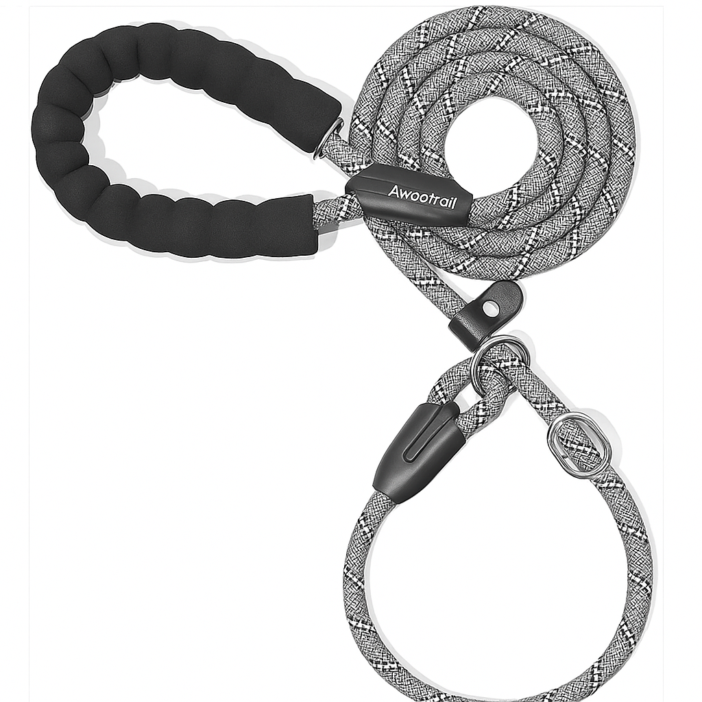 Slip Lead Dog Leash 6FT – Durable Training Rope with Padded Handle