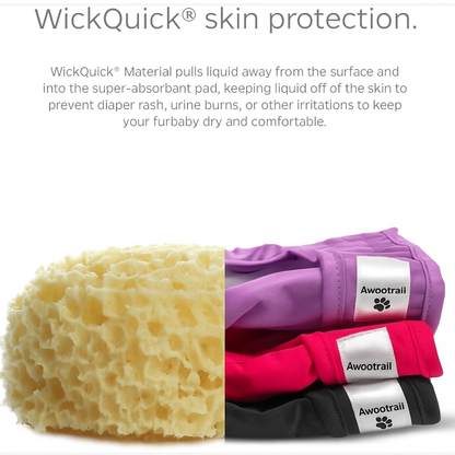 Washable Dog Diapers with Adjustable Extendrs