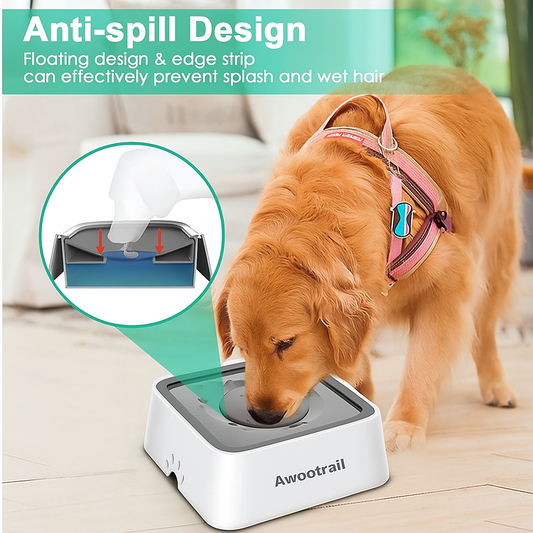No Spill Dog Water Bowl 2.5L – Large Capacity