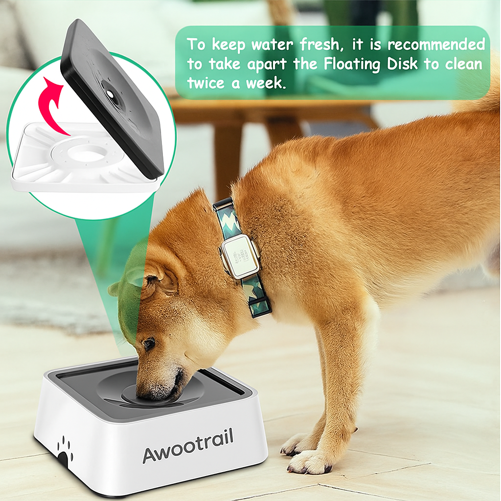 No Spill Dog Water Bowl 2.5L – Large Capacity