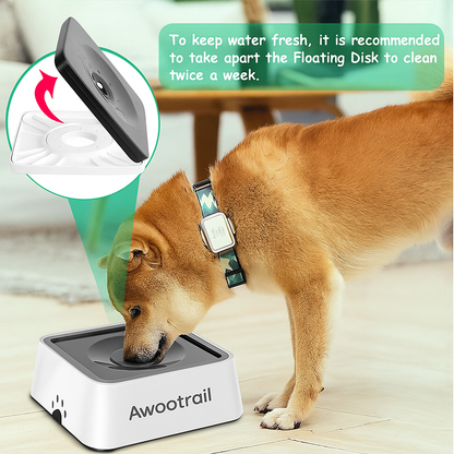 No Spill Dog Water Bowl 2.5L – Large Capacity