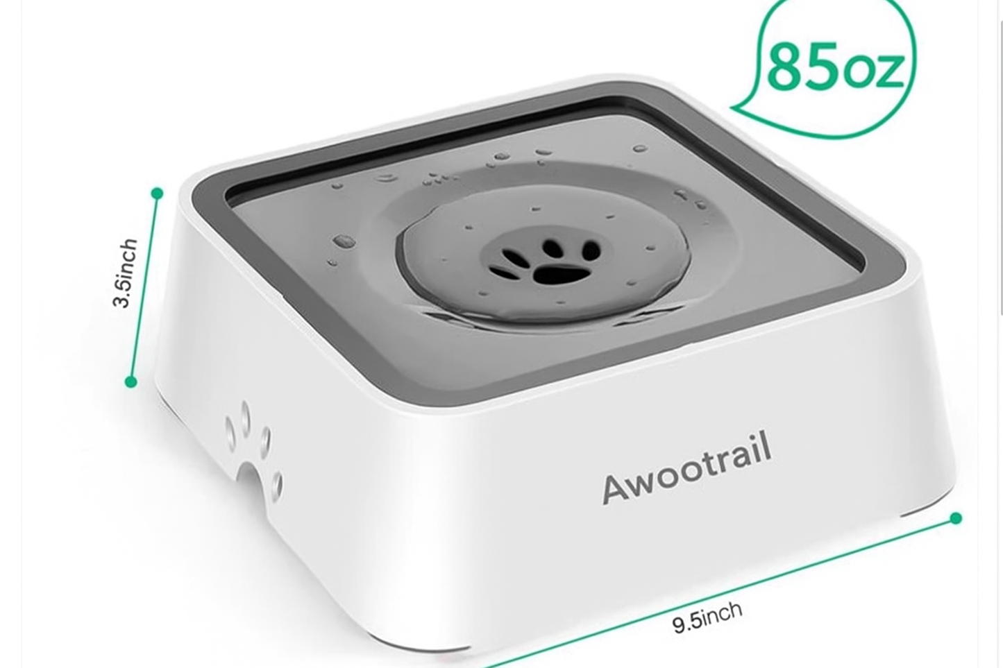 No Spill Dog Water Bowl 2.5L – Large Capacity