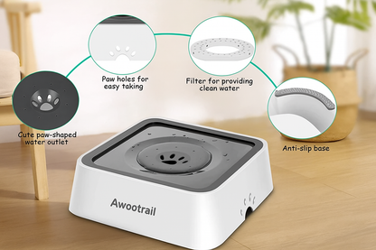 No Spill Dog Water Bowl 2.5L – Large Capacity