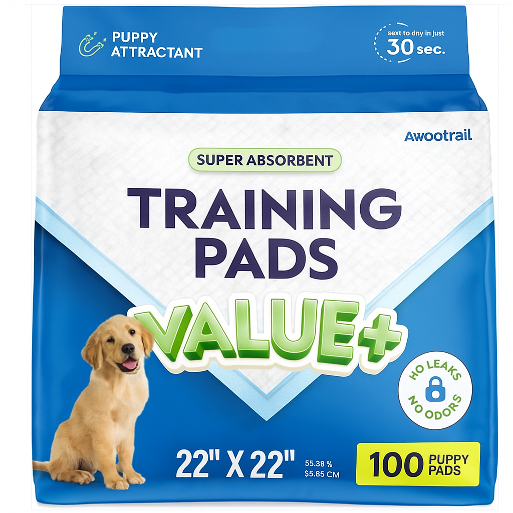Dog & Puppy Training Pee Pads – 100 Count Leak-Proof, Quick-Dry & Odor Control