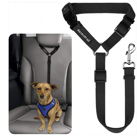 Adjustable Dog Car Seat Belt – Headrest Safety Restraint Harness for Pets
