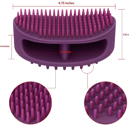 Soft Silicone Pet Grooming Brush – Gentle Bath & Massage Tool