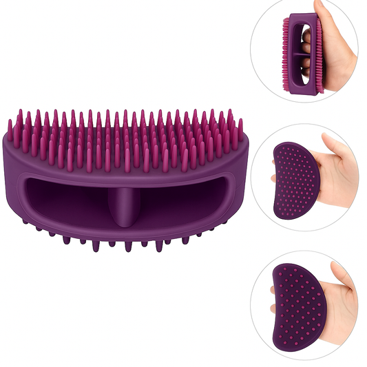 Soft Silicone Pet Grooming Brush – Gentle Bath & Massage Tool