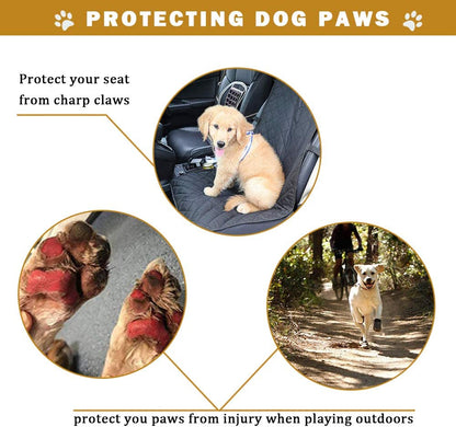 Waterproof Dog Boots, Dog Outdoor Shoes for Medium to Large Dogs with Two Reflective Fastening Straps and Rugged Anti-Slip Sole (3.15" X 2.95",Black 4PCS).