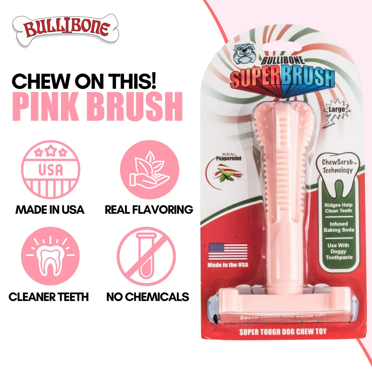 Peppermint Superbrush Chew Dog Toy, Single Pack