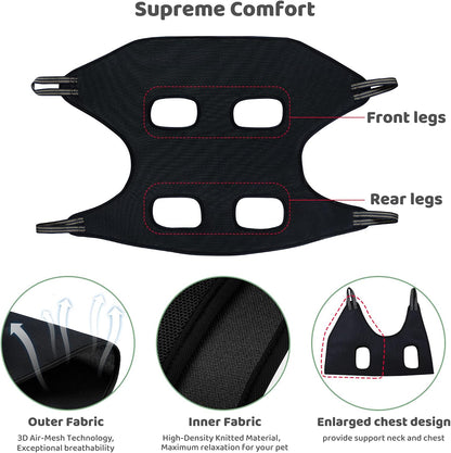 Pet Dog Grooming Hammock Harness for Cats & Dogs, Dog Sling for Grooming, Dog Hammock Restraint Bag with Nail Clippers/Trimmer, Nail File, Pet Comb,Ear/Eye Care