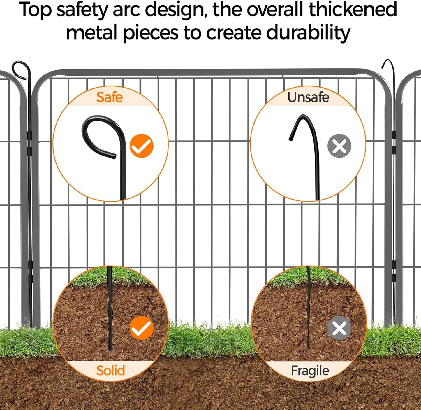 Dog Playpen Indoor, Extra Wide Outdoor Dog Fence Foldable Pet Puppy Exercise Pen for Yard/Garden/Rv Camping, 6 Panels 24 Inch Height X 32 Inch Width