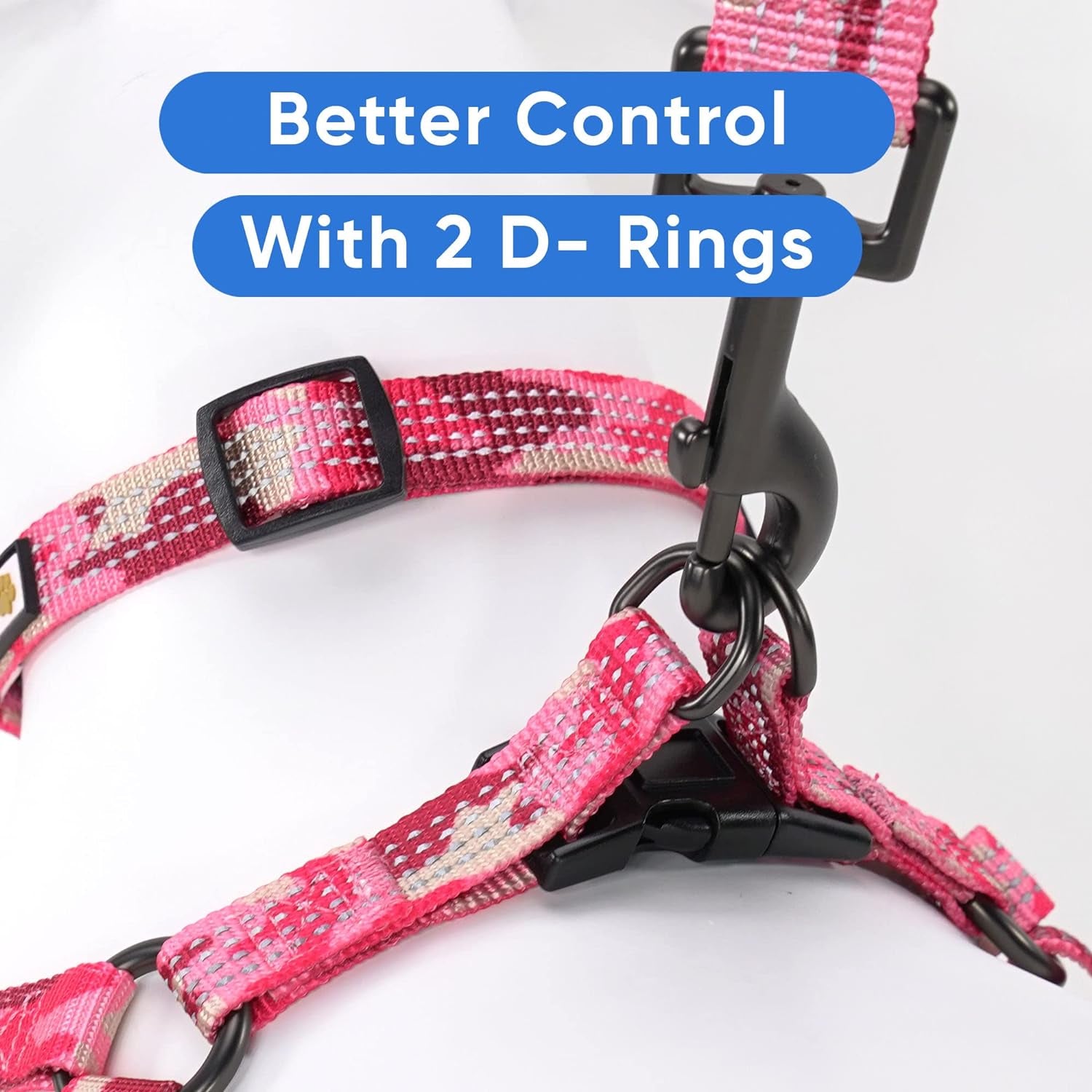 Dog Harness for Large Dogs Camouflage Pink Dog Harness Step in from a Senior Dog to a Puppy Harness Adjustable Reflective Dog Harness S Reflective Dog Vest
