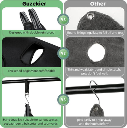 Pet Dog Grooming Hammock Harness for Cats & Dogs, Dog Sling for Grooming, Dog Hammock Restraint Bag with Nail Clippers/Trimmer, Nail File, Pet Comb,Ear/Eye Care