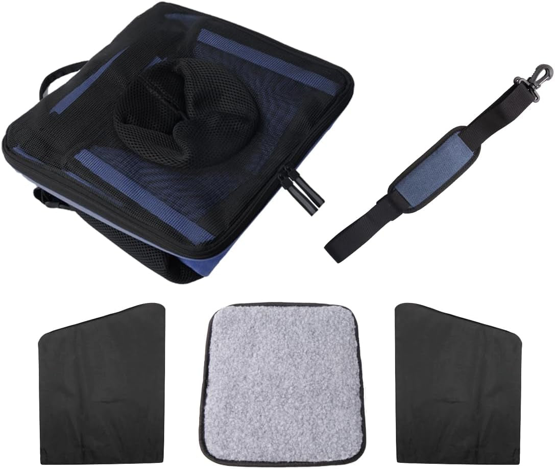 Pet Carrier Bicycle Basket Bag Pet Carrier/Booster Backpack for Dogs and Cats with Big Side Pockets,Comfy & Padded Shoulder Strap,Travel with Your Pet Safety（Classic Blue）