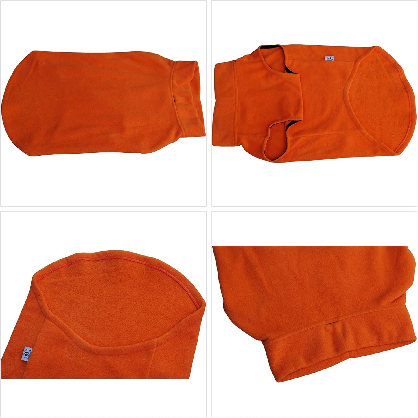 Dog Winter Vest Warm Breathable Dog Polar Fleece Vest Jacket, Lightweight Winter Coat with Leash Neck Hole for Small Medium Large Dogs Orange M