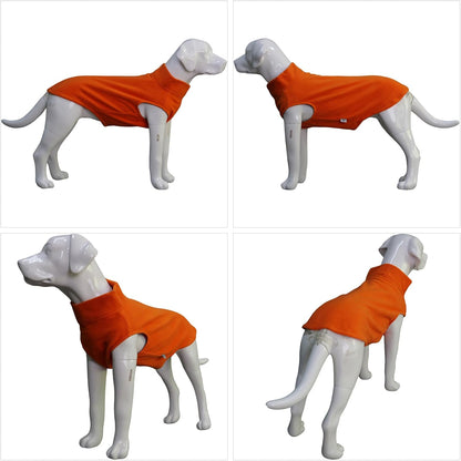 Dog Winter Vest Warm Breathable Dog Polar Fleece Vest Jacket, Lightweight Winter Coat with Leash Neck Hole for Small Medium Large Dogs Orange M