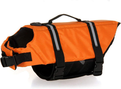 Dog Life Jacket Vest Saver Safety Swimsuit Preserver with Reflective Stripes/Adjustable Belt Dogs?Orange,S