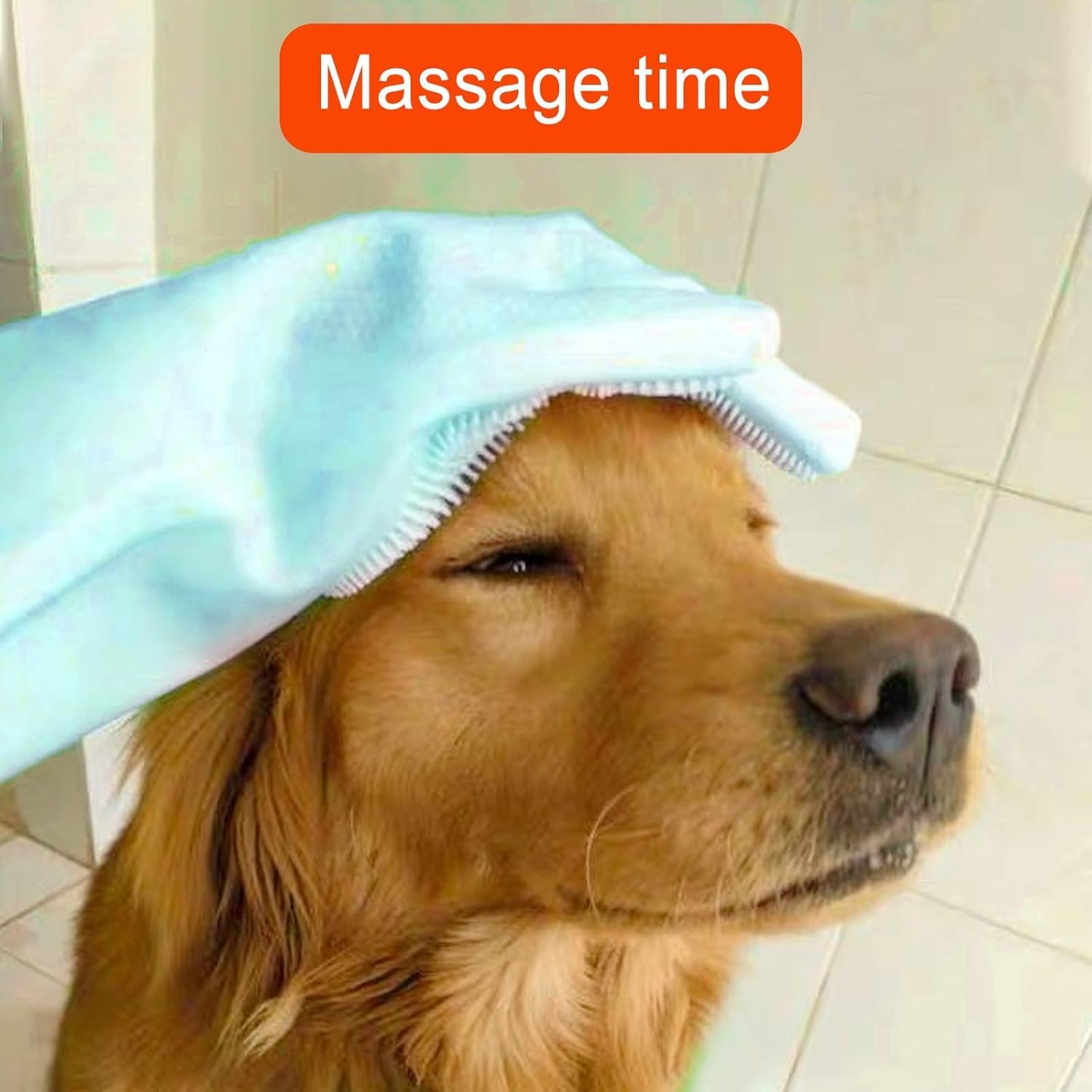 Pet Grooming Gloves with Silicone Tips - Hair Remover Mitt for Long and Short Hair Dogs, Cats, Massaging and Bathing
