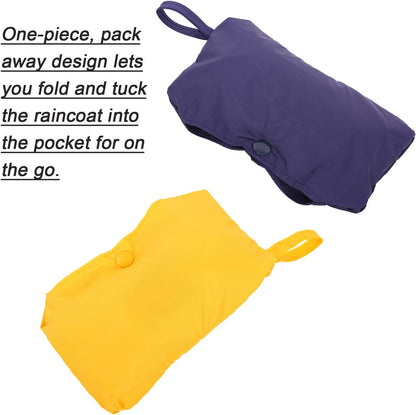 Pet Raincoat Packable Hooded Dog Rain Jacket Reflective Strips Lightweight Adjustable Poncho for Small Medium Large Dogs Yellow M
