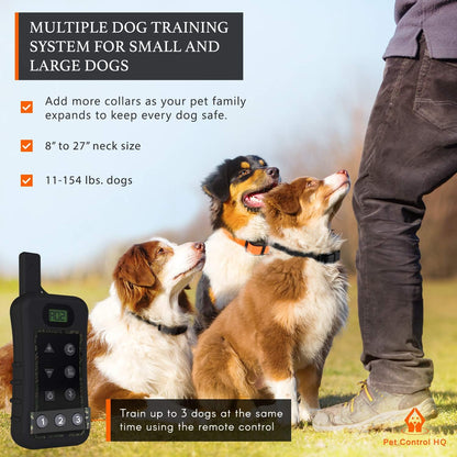 Wireless Dog Fence System - Dog Fence Electric Shock Collar Training with Remote - Pet Containment System with Fence Wire Underground Perimeter (2 Dogs with Remote)