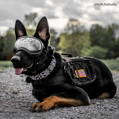 TrekPaw™ Tactical Dog Backpack – Hiking Saddle Bag for Medium & Large Dogs (Black)