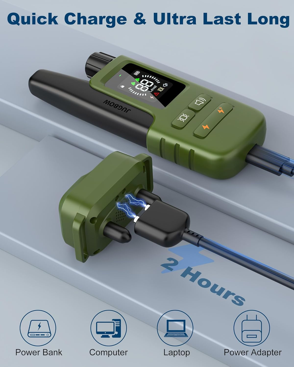 Dog Shock Collar with Remote - 3300 Ft Waterproof IPX7 Dog Training Collar for 10-120 Lbs Large Medium Small Dogs, Rechargeable E-Collar