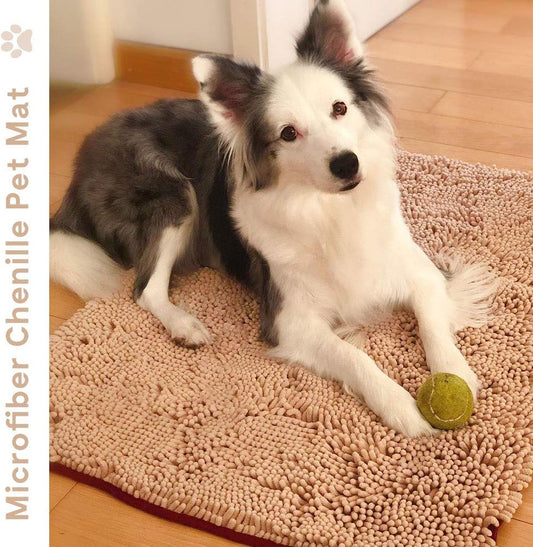 Pet Rugs Mats for Dog Cat Bathroom Door Rugs 26" X 36" Khaki Doormat Shaggy Chenille Pet Area Rugs Ultra Soft Water Absorbent Machine Washable Dry Area Rugs for Bathroom