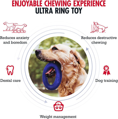 Superchewy Tough Dog Ring Toy | Lifetime Replacement | Strong Natural Rubber | Chew Toys for Aggressive Chewers | Durable Tug Play | Strong Dog Ring Toy | Large Breed Tested