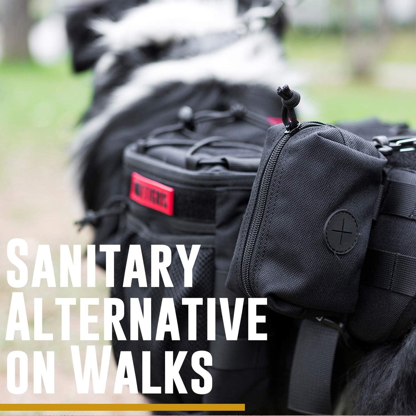 Doggy Poop Bag Holder Zipper Dog Waste Bag Pouch Leash Attachment for Walking Training Running Hiking