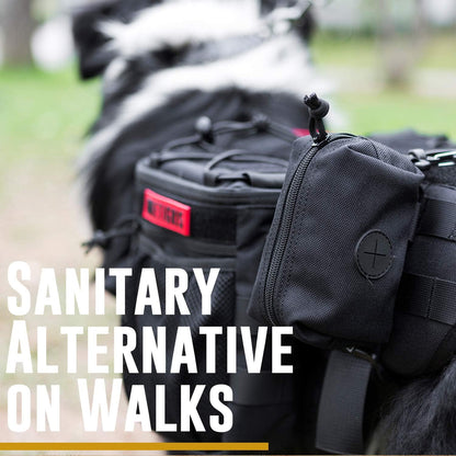 Doggy Poop Bag Holder Zipper Dog Waste Bag Pouch Leash Attachment for Walking Training Running Hiking