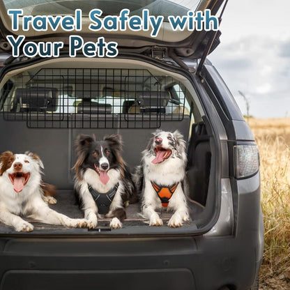 Dog Car Barrier for Suvs, Adjustable Large Pet Gate, Universal-Fit Divider Cargo Net, Heavy-Duty Wire Mesh Dog Barrier SUV, Van Vehicles Subaru Car Accessories Safety Travel, Standard Model