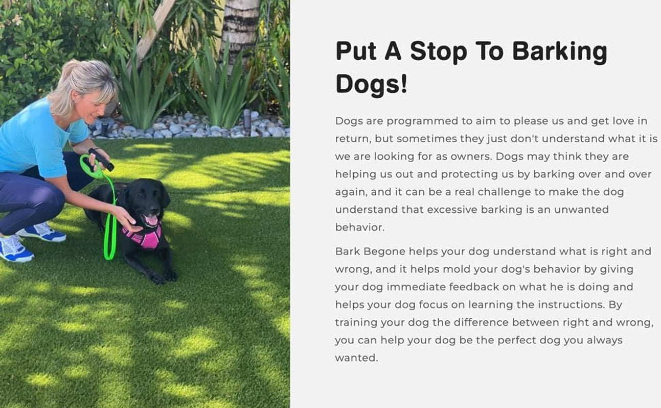 2024 Ultrasonic Dog Bark Deterrent & Behavior Corrector - Stop Barking, Jumping, Aggression without Yelling - Just Point & Press! Backed by Kevin Harrington from Shark Tank