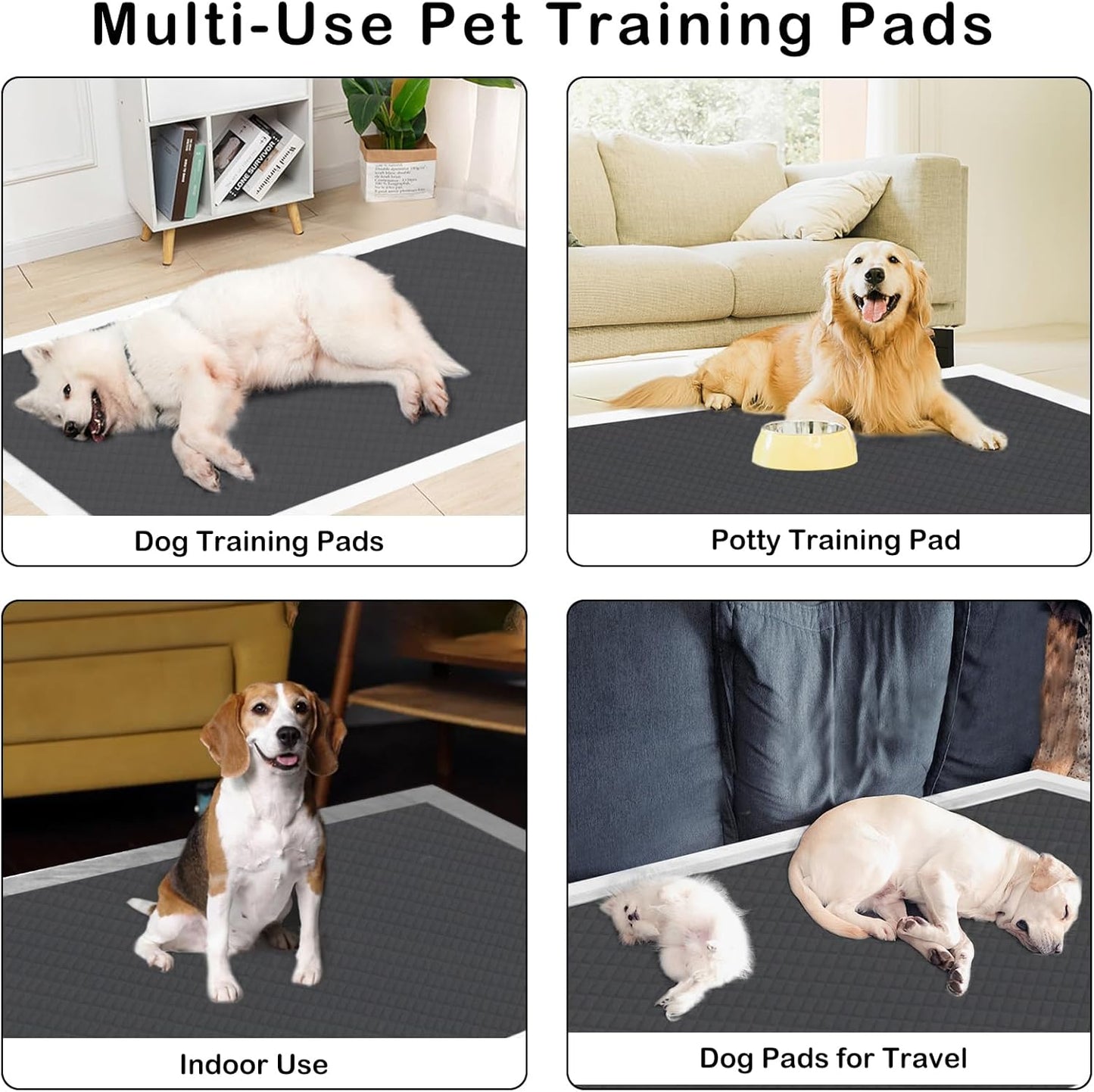 Extra Large 31"X47" 30 Pcs Odor-Control Super Absorbency Charcoal Pee Pads for Dogs,Leak-Proof Pet Training Pee Pads,Thicken Disposable Potty Pads Puppy Training Pads for Cats Rabbits