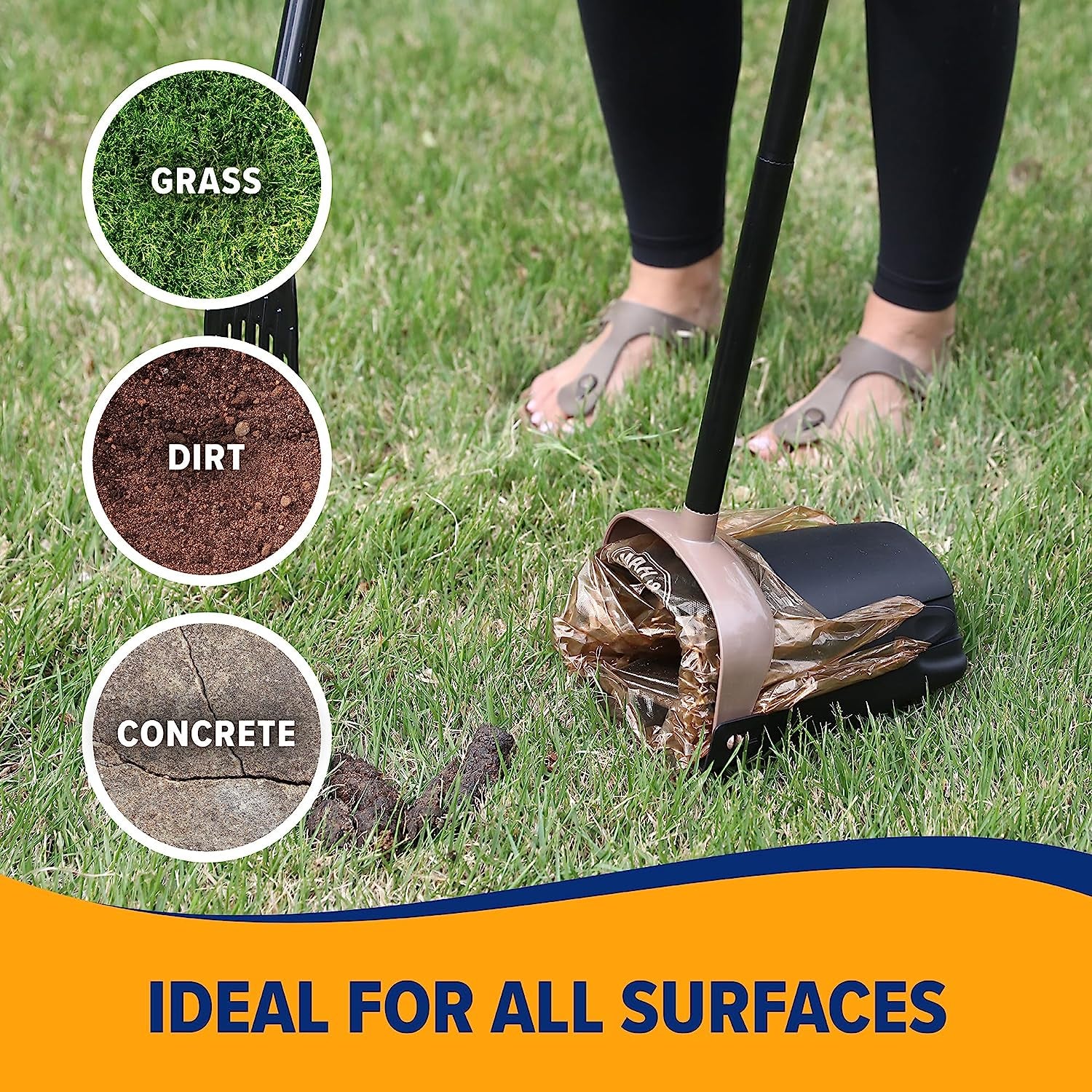 Petmate  Swivel Bin & Rake Pooper Scooper Waste Management System (2 Bonus Heavy Duty Handle Tie Waste Bags Included for Premium Odor Control)