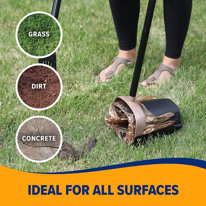 Petmate  Swivel Bin & Rake Pooper Scooper Waste Management System (2 Bonus Heavy Duty Handle Tie Waste Bags Included for Premium Odor Control)