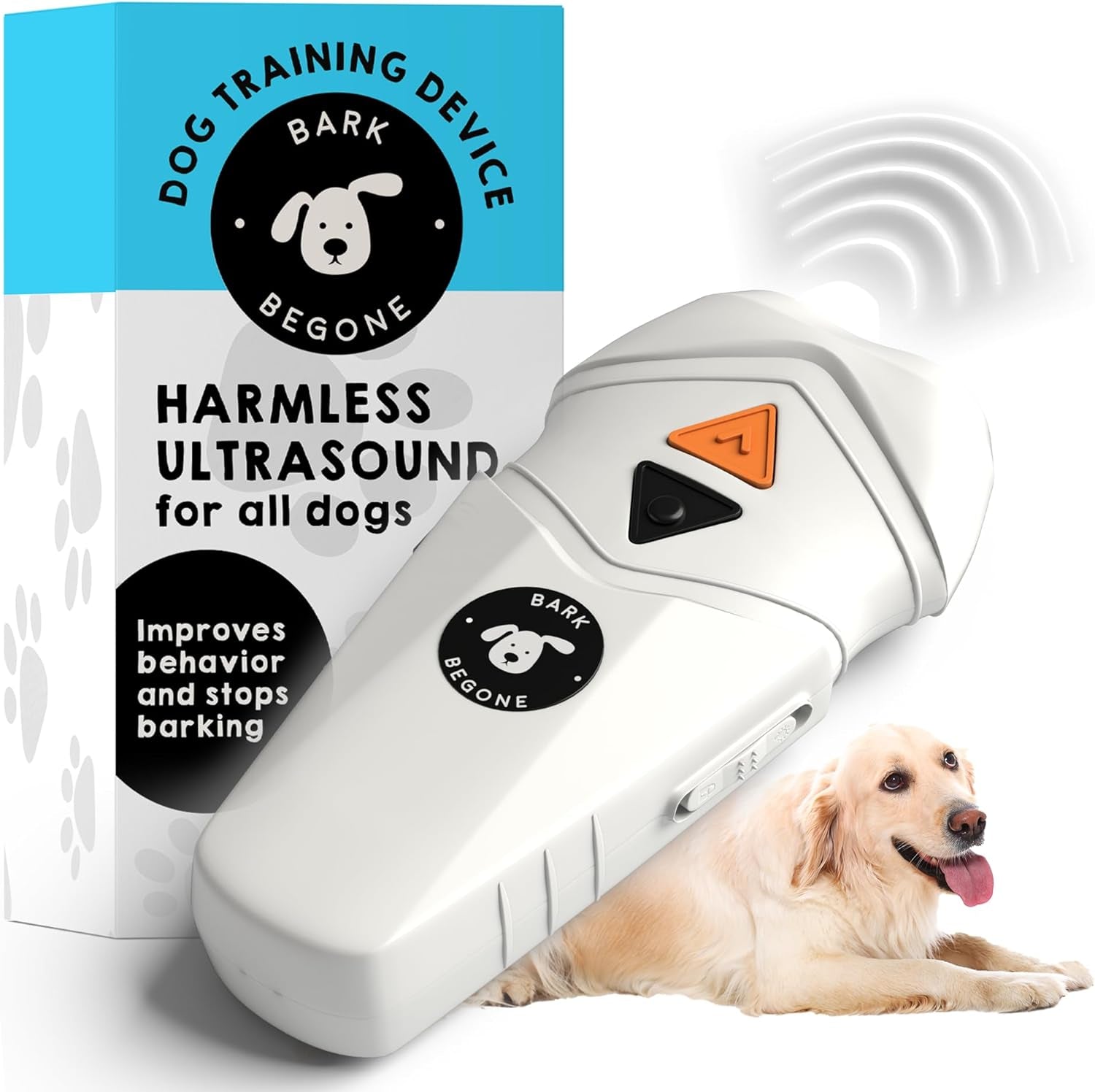 2024 Ultrasonic Dog Bark Deterrent & Behavior Corrector - Stop Barking, Jumping, Aggression without Yelling - Just Point & Press! Backed by Kevin Harrington from Shark Tank