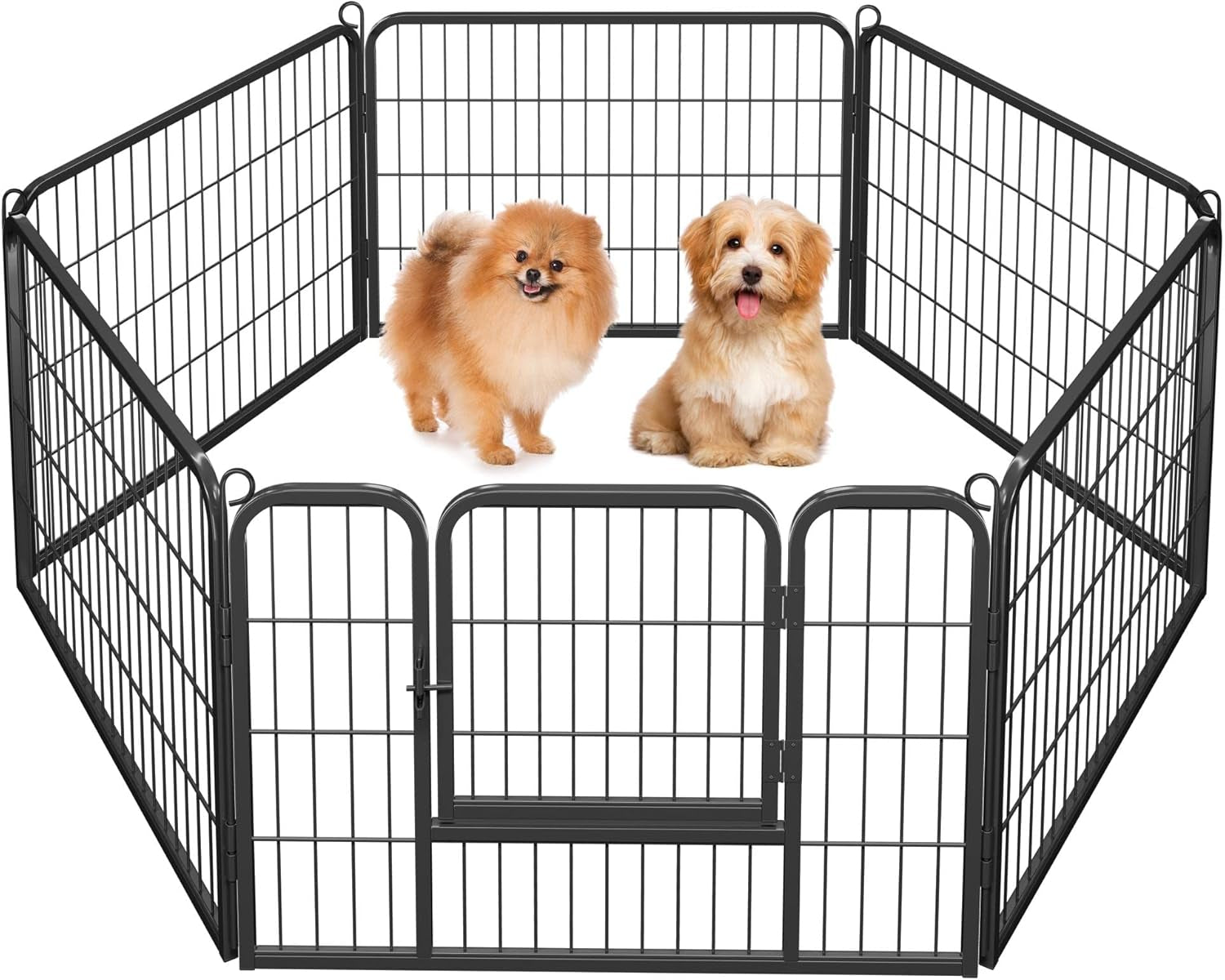 Dog Playpen Indoor, Extra Wide Outdoor Dog Fence Foldable Pet Puppy Exercise Pen for Yard/Garden/Rv Camping, 6 Panels 24 Inch Height X 32 Inch Width
